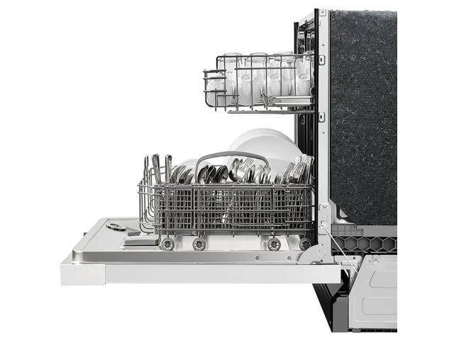 Midea MDF24P1BWW 52 dBA White Front Control Hybrid Tub Dishwasher