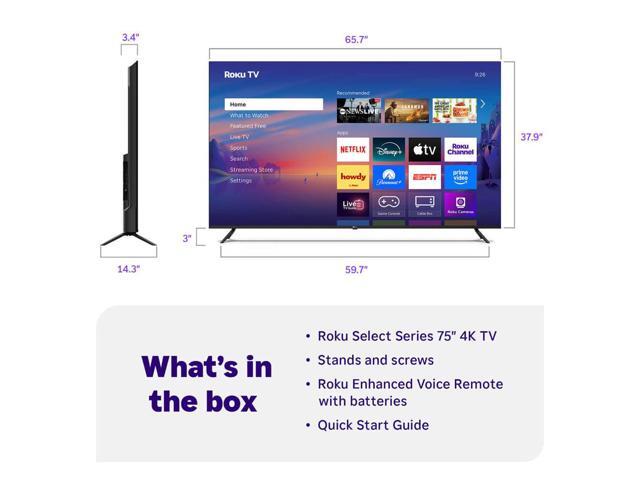Roku - 75" Class Select Series 4K LED Smart RokuTV (2025) - image 3