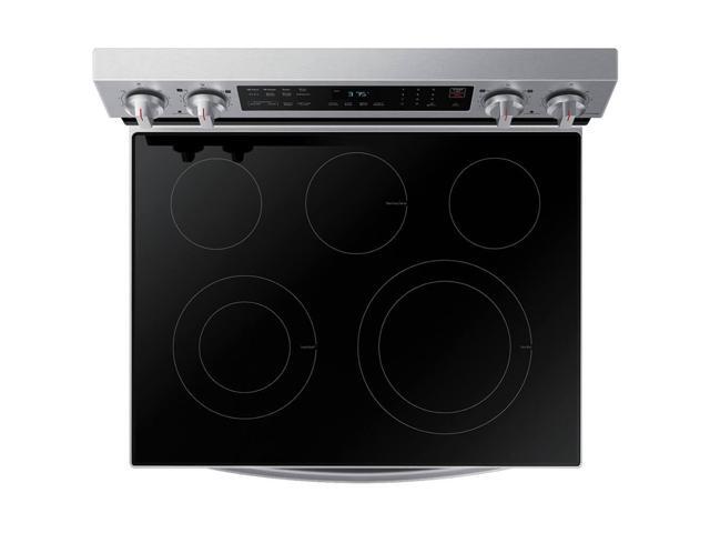 Samsung - 6.3 cu. ft. Freestanding Electric Range with WiFi, No-Preheat Air Fry & Convection - Stainless Steel - image 8