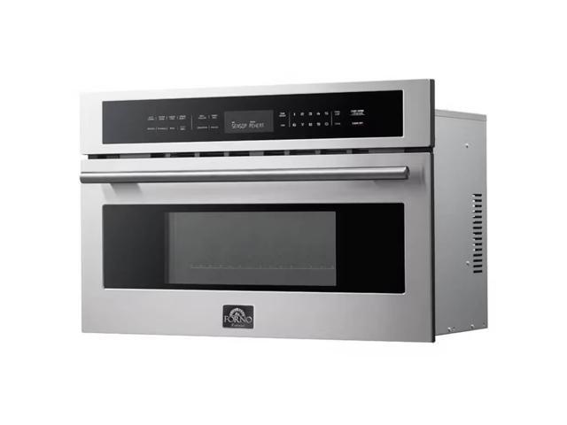 Forno Appliances - Oliena Espresso 1.6 cu. ft. Compact Convection Oven and 1000W Microwave Combo - Silver - image 4