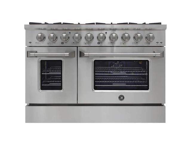 Brama 6.7 Cu. Ft. Stainless Steel Dual-Fuel Slide-In Range