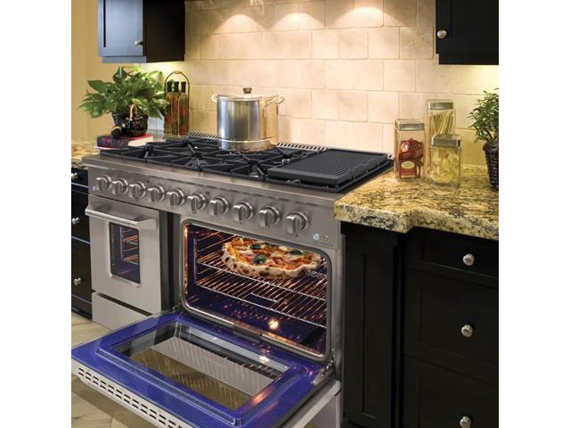 Brama 6.7 Cu. Ft. Stainless Steel Dual-Fuel Slide-In Range