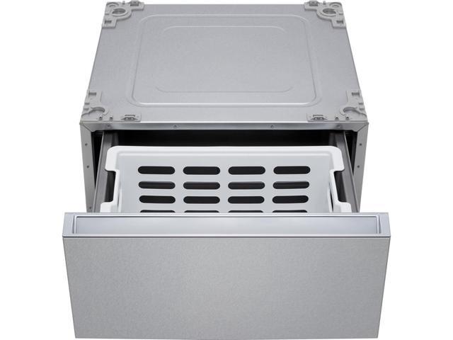 LG - SIGNATURE 29" Laundry Pedestal with Storage Drawer - Brushed Platinum Steel - image 2