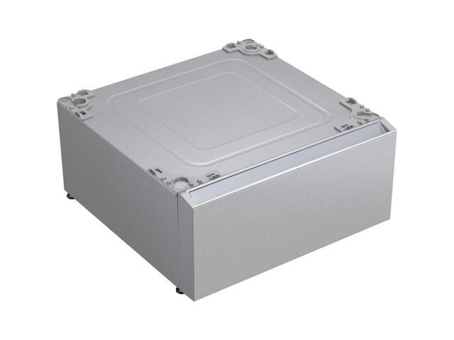 LG - SIGNATURE 29" Laundry Pedestal with Storage Drawer - Brushed Platinum Steel - image 3