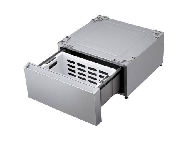 LG - SIGNATURE 29" Laundry Pedestal with Storage Drawer - Brushed Platinum Steel - image 5