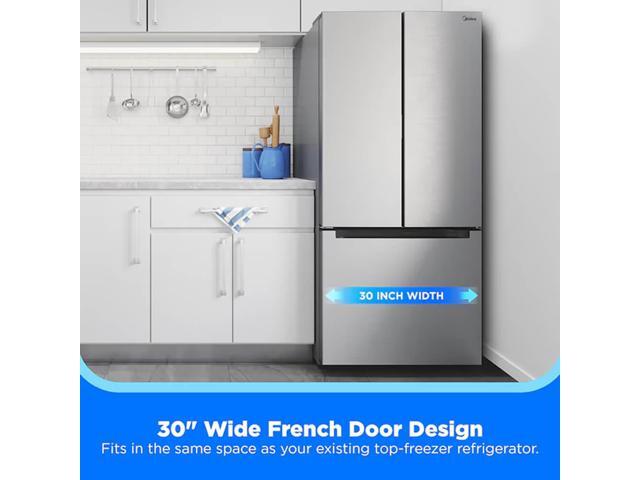 Midea MRF18B4AST 18.4 Cu. Ft. Stainless Steel Counter-Depth French Door Bottom Freezer Refrigerator