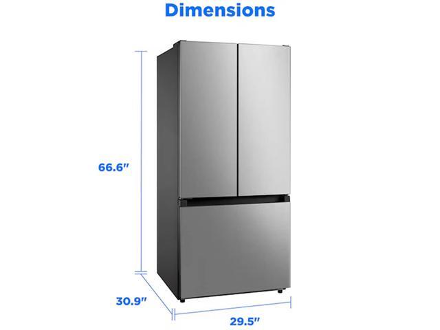 Midea MRF18B4AST 18.4 Cu. Ft. Stainless Steel Counter-Depth French Door Bottom Freezer Refrigerator