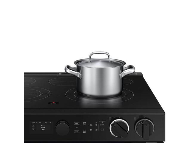 Samsung - Bespoke 6.3 Cu. Ft. Slide-In Electric Convection Range with Flex Duo Convertible Double Oven Technology - Stainless Steel - image 8