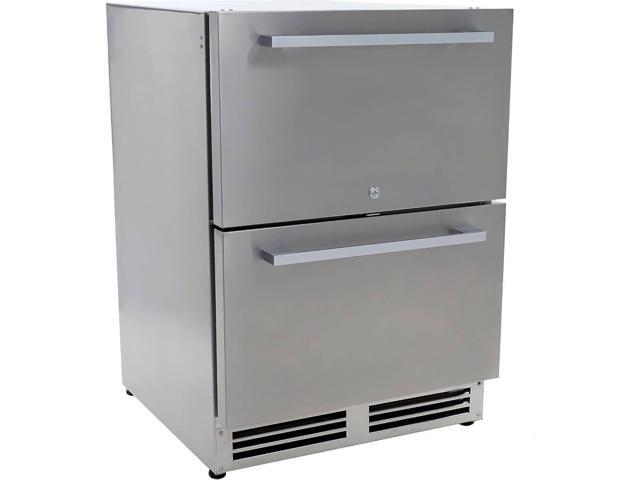 Duura Elite 5.2 Cu. Ft. Stainless 2-Door Undercounter Drawer Style Refrigerator