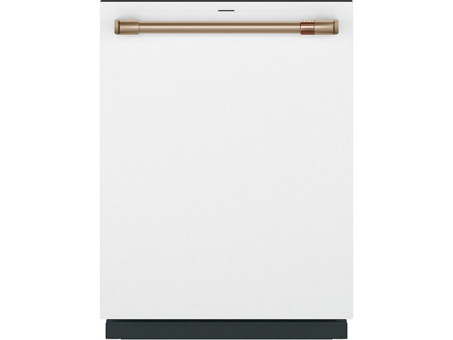 Cafe 44 dBA Matte White Dishwasher with 3rd Rack and Convection Dry