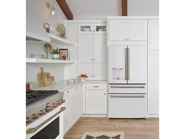 Café - 22.3 Cu. Ft. 4-Door French Door Counter-Depth Smart Refrigerator with Convertible Drawer with Soft Freeze - Matte White - image 4