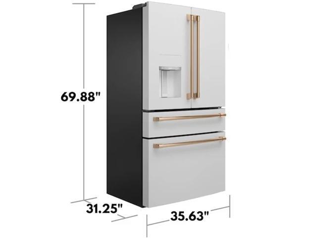 Café - 22.3 Cu. Ft. 4-Door French Door Counter-Depth Smart Refrigerator with Convertible Drawer with Soft Freeze - Matte White - image 5