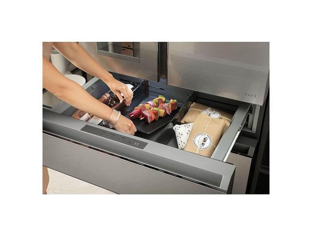 Café - 22.3 Cu. Ft. 4-Door French Door Counter-Depth Smart Refrigerator with Convertible Drawer with Soft Freeze - Matte White - image 7