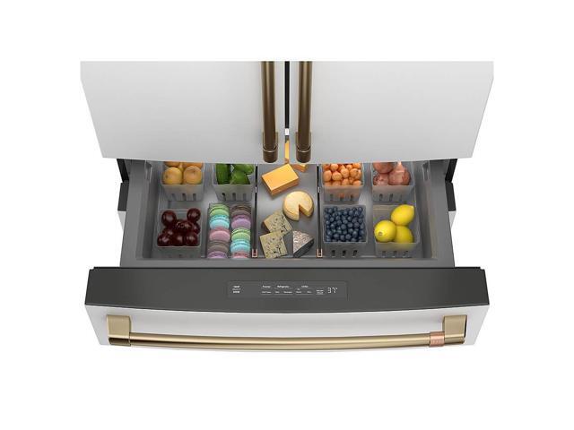 Café - 28.7 Cu. Ft. 4-Door French Door Smart Refrigerator with Dual Dispense Auto Fill Pitcher - Matte White - image 4