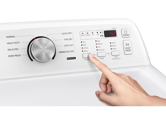 Samsung Smart 4.7 Cu Ft Top Load Washer & 7.4 Cu Ft Electric Dryer, Sensor Stops Overdrying, Low Vibration Quiet Wash, WaterJet w/Power Cords,...