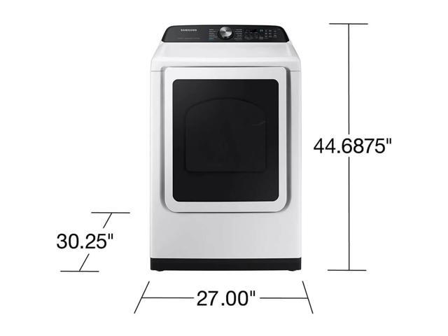 Samsung DVE52DG5530W 7.4 Cu. Ft. White Top Load High Efficiency Smart Electric Dryer