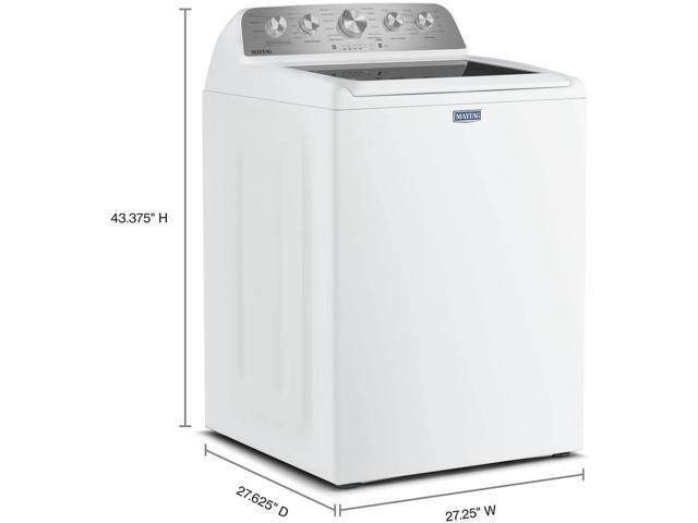 Maytag - 4.8 Cu. Ft. Top Load Impeller Washer with Quick Wash Cycle and Soft Close Glass Lid - White - image 3