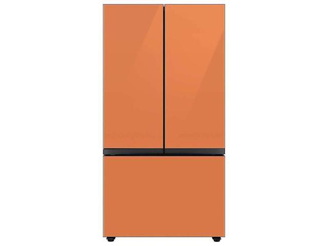 Bespoke 3-Door French Door Refrigerator Panel - Top Panel - Clementine Glass