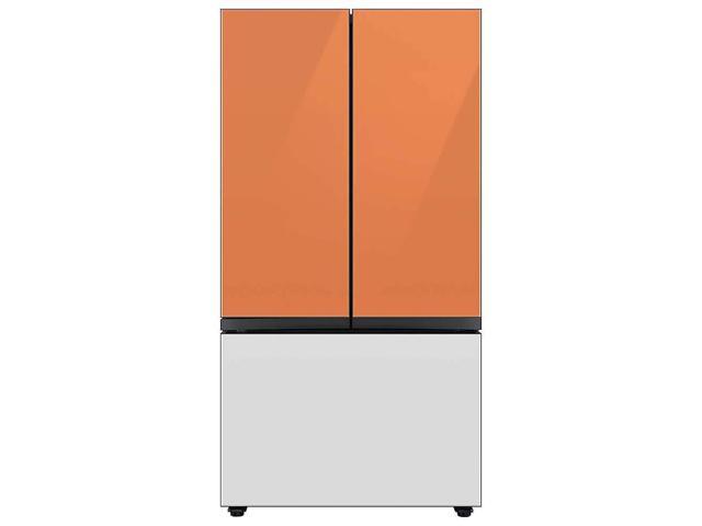 Bespoke 3-Door French Door Refrigerator Panel - Top Panel - Clementine Glass