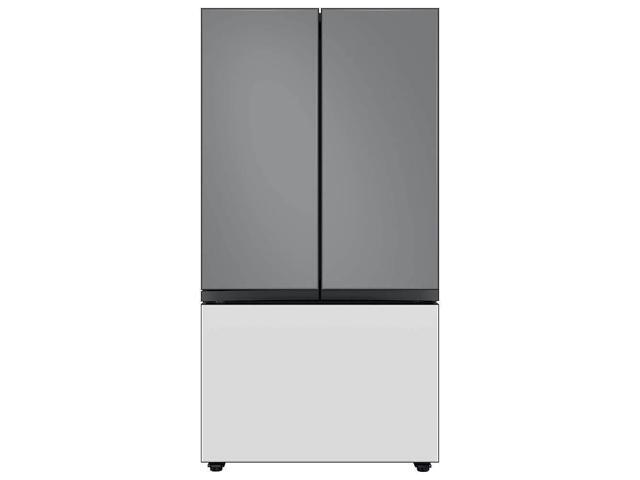 Bespoke 3-Door French Door Refrigerator Panel - Top Panel - Gray Glass