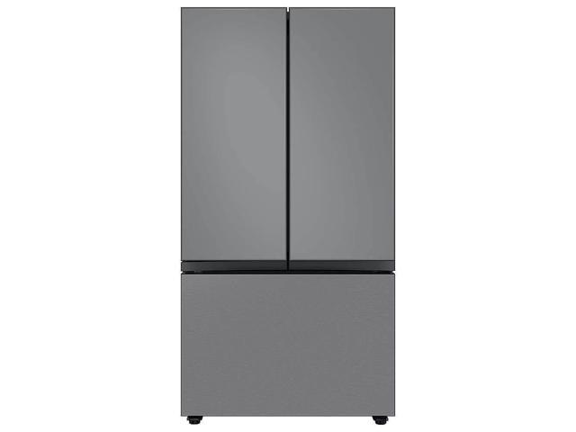 Bespoke 3-Door French Door Refrigerator Panel - Top Panel - Gray Glass