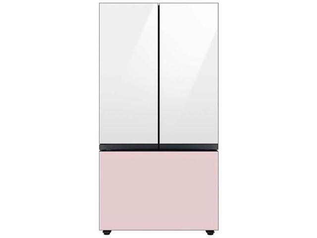 Bespoke 3-Door French Door Refrigerator Panel - Bottom Panel - Pink Glass
