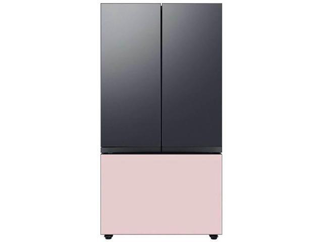 Bespoke 3-Door French Door Refrigerator Panel - Bottom Panel - Pink Glass