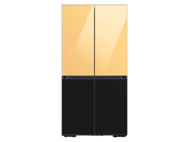 Bespoke 4-Door Flex Refrigerator Panel - Top Panel - Sunrise Yellow Glass