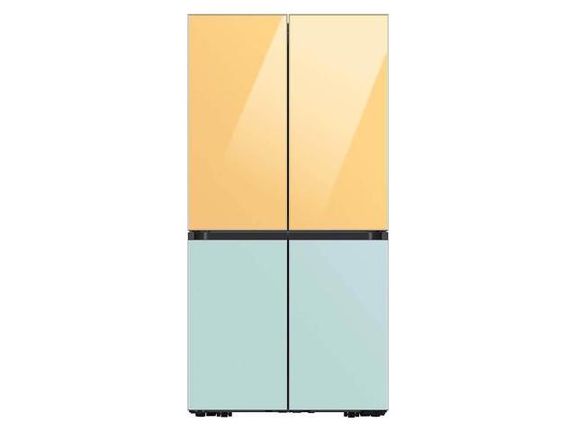Bespoke 4-Door Flex Refrigerator Panel - Top Panel - Sunrise Yellow Glass