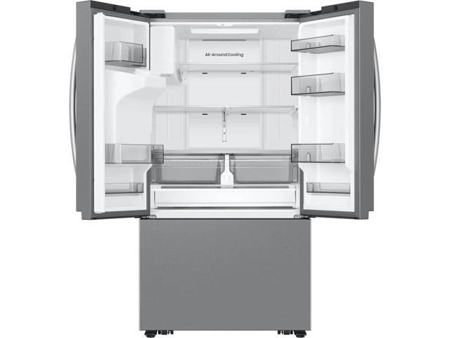 Samsung - Bespoke AI 26 cu. ft. Mega Capacity Counter Depth 3-Door French Door Refrigerator with External Water & Ice Dispenser - Stainless Steel - image 6