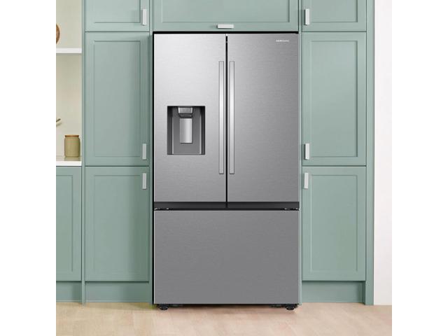 Samsung - Bespoke AI 26 cu. ft. Mega Capacity Counter Depth 3-Door French Door Refrigerator with External Water & Ice Dispenser - Stainless Steel - image 5