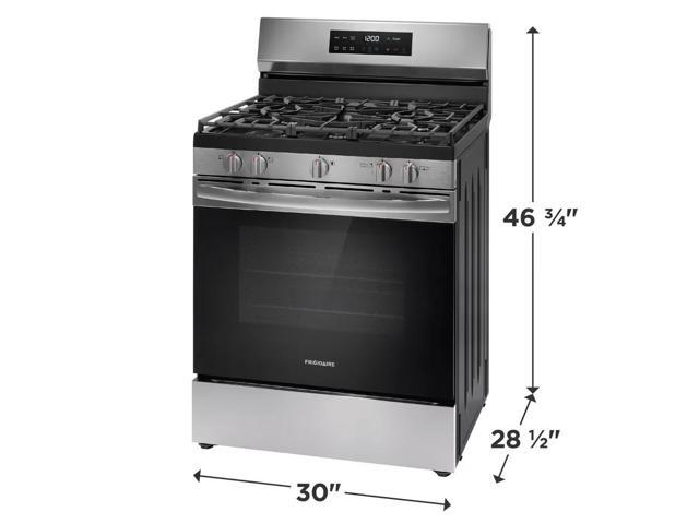 Frigidaire - 5.1 Cu. Ft. Freestanding Gas Range with Quick Boil Burner - Stainless Steel - image 3