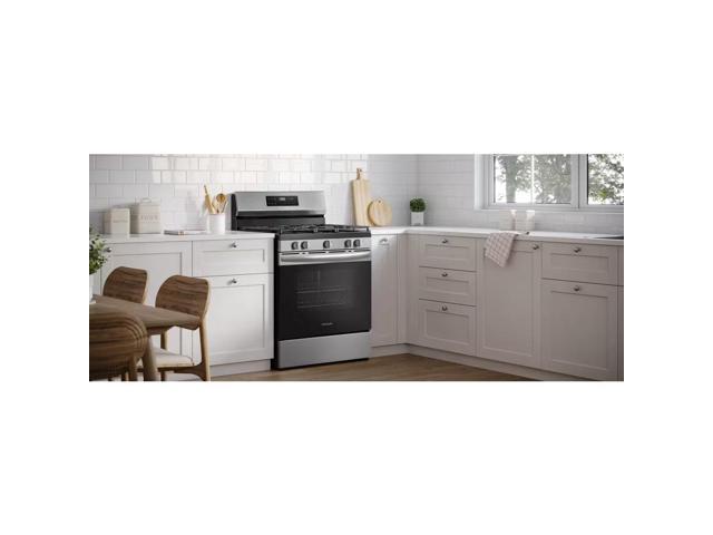 Frigidaire - 5.1 Cu. Ft. Freestanding Gas Range with Quick Boil Burner - Stainless Steel - image 5