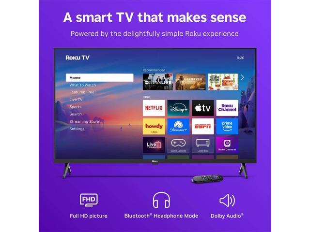 Roku 40R3D5KIT1 40 inch Select Series 1080p Full HD Smart TV 2025 Model with WiFi Streaming Apps HDMI Cable 12 Month C