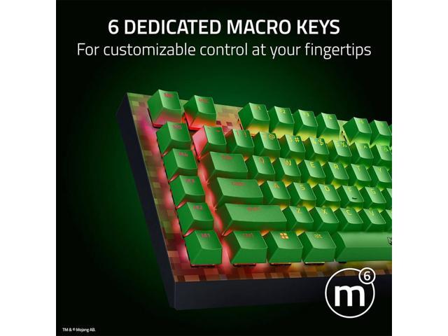Razer - BlackWidow V4 X Full Size Wired Mechanical Green Clicky Switch Gaming Keyboard with Chroma RGB Backlighting - Minecraft Edition - image 6