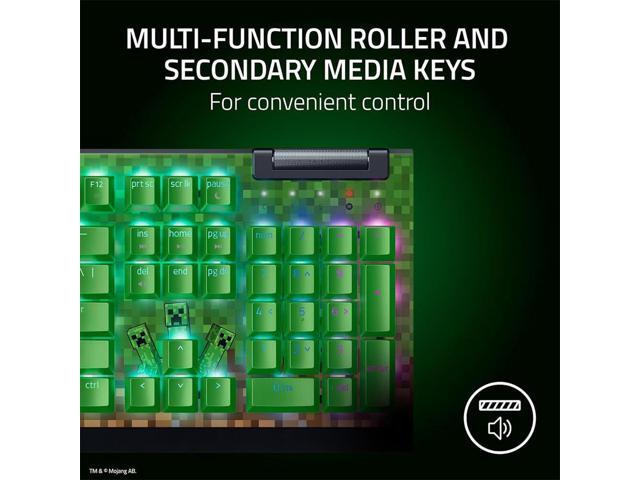 Razer - BlackWidow V4 X Full Size Wired Mechanical Green Clicky Switch Gaming Keyboard with Chroma RGB Backlighting - Minecraft Edition - image 5