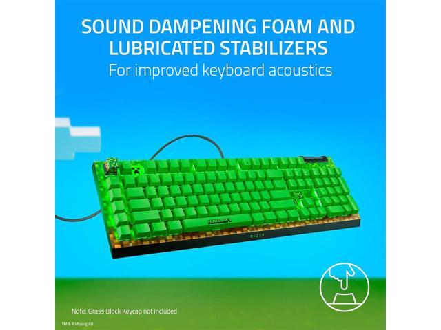 Razer - BlackWidow V4 X Full Size Wired Mechanical Green Clicky Switch Gaming Keyboard with Chroma RGB Backlighting - Minecraft Edition - image 8
