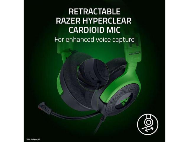 Razer - Kraken V4 X Wired Over-the-Ear Gaming Headset for PC, Mac, Playstation, Nintendo Switch, Steam Deck, Mobile, and Tablet - Minecraft Edition - image 4