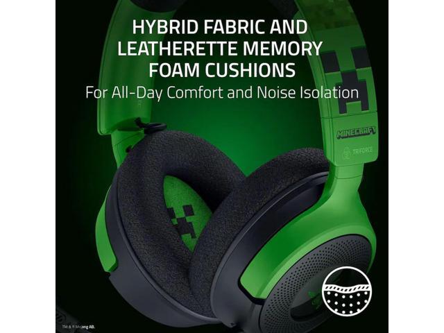 Razer - Kraken V4 X Wired Over-the-Ear Gaming Headset for PC, Mac, Playstation, Nintendo Switch, Steam Deck, Mobile, and Tablet - Minecraft Edition - image 6