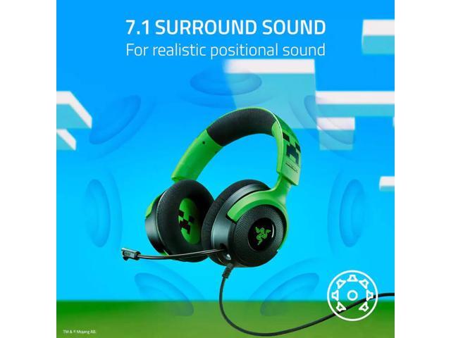 Razer - Kraken V4 X Wired Over-the-Ear Gaming Headset for PC, Mac, Playstation, Nintendo Switch, Steam Deck, Mobile, and Tablet - Minecraft Edition - image 5