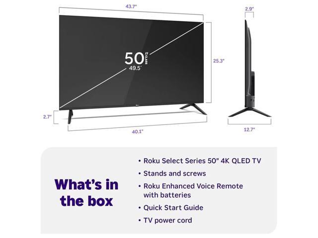 Roku - 50" Class Select Series 4K QLED Smart RokuTV (2026) - image 3