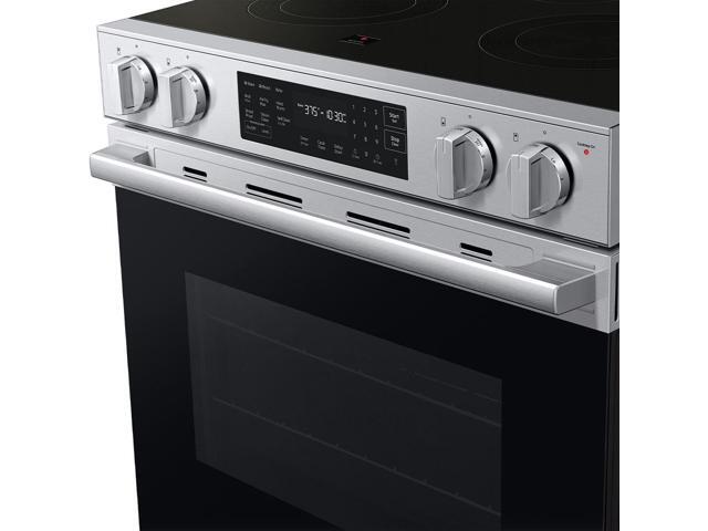 Samsung NSE70H63SR 6.3 Cu. Ft. Bespoke Stainless Slide-In Convection Smart Electric Range with Air Fry Max