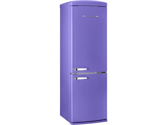 UNIQUE UGP340LVAC 12 Cu. Ft. Violet Counter-Depth Retro Bottom Freezer Refrigerator
