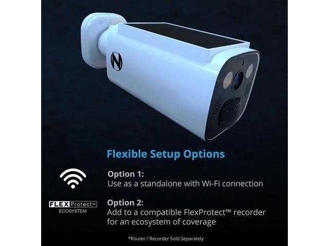 Night Owl - Solar Powered Wire Free 2K Security Camera with Spotlight and 2-Way Audio - White - image 8