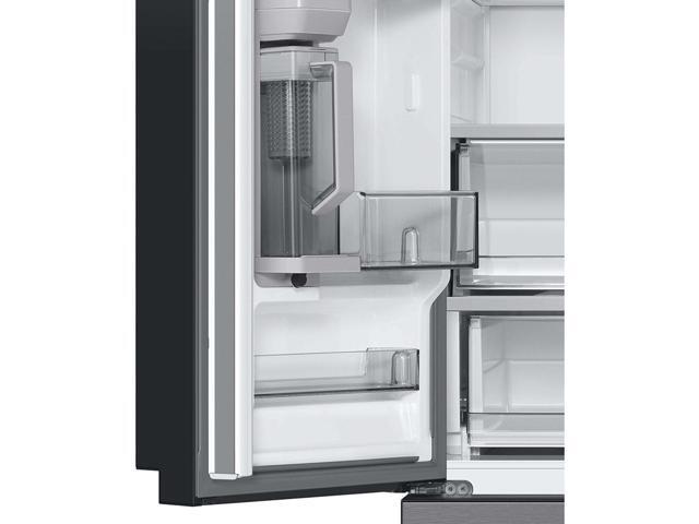 Samsung - BESPOKE 24 cu. ft. 3-Door French Door Counter Depth Smart Refrigerator with AutoFill Water Pitcher - Stainless Steel - image 7