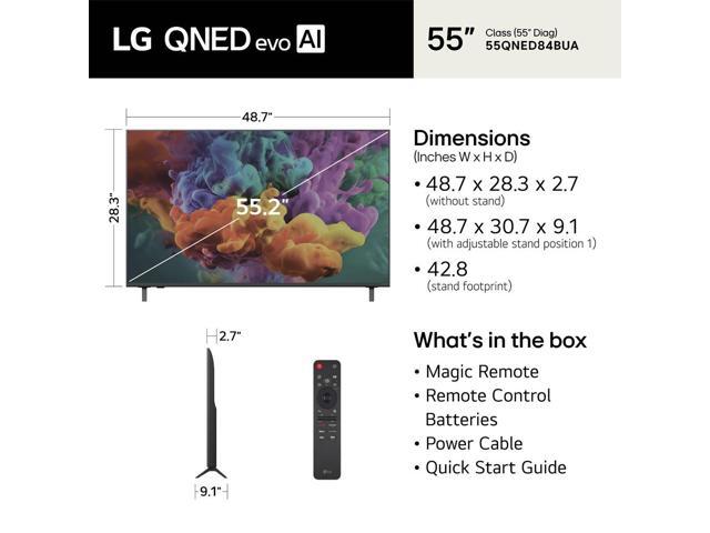 LG - 55" Class 84B Series QNED evo AI Mini LED 4K Smart webOS TV (2026) - image 4