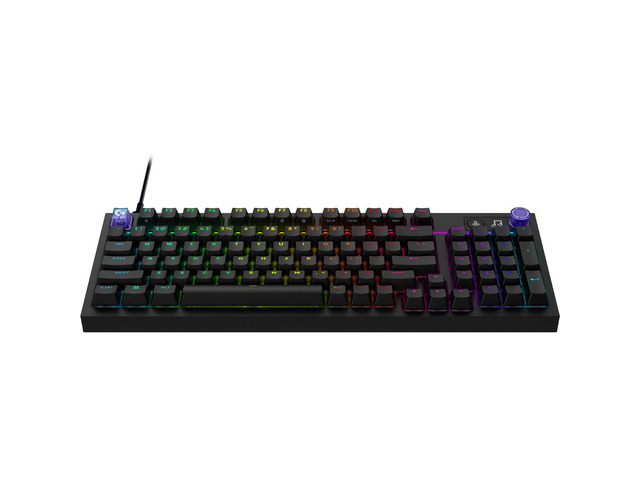 Logitech 920014213 G316 X 98 Hot Swappable Gasket Mount Wired Gaming Keyboard with Linear Switches and Dial - Black