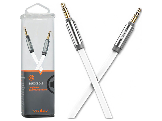 Ventev AUX Cable 4ft White Charge/Sync Cables