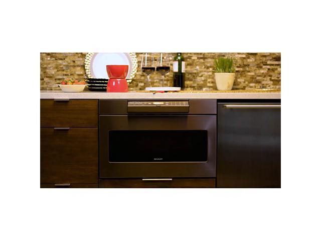 Sharp - 1.2 Cu. Ft. Built-in Microwave Drawer with Sensor Cooking - Black Stainless Steel - image 5