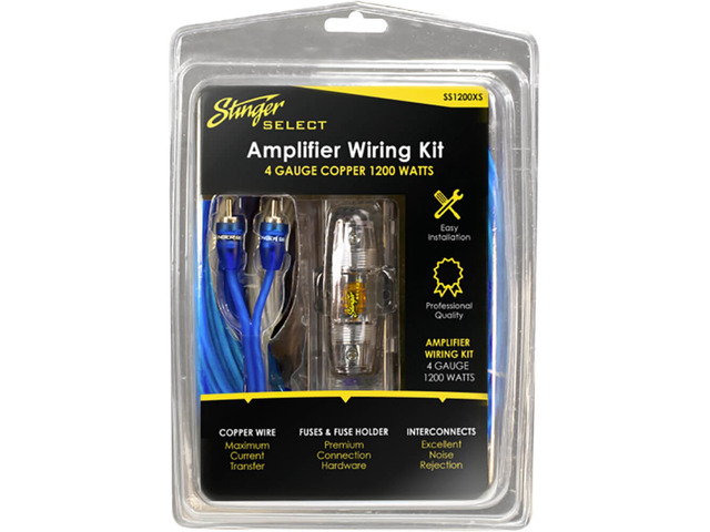 Stinger SS1200XS 4GA Copper 1200W Complete Wiring Kit